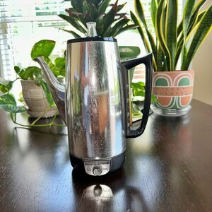 Vintage General Electric Coffee Percolator 9 Cups 60's Era Peek-A-Brew